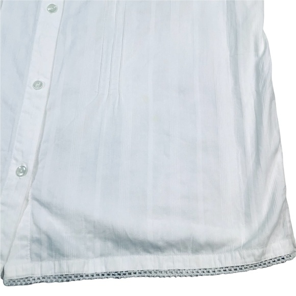 JENNIFER MOORE - Short Sleeve Button Down Shirt with Accent Trim - XL - Picture 6 of 12